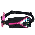 Picture of SPIbelt Water Resistant Pocket with 4 Gel Loops - Black with Pink